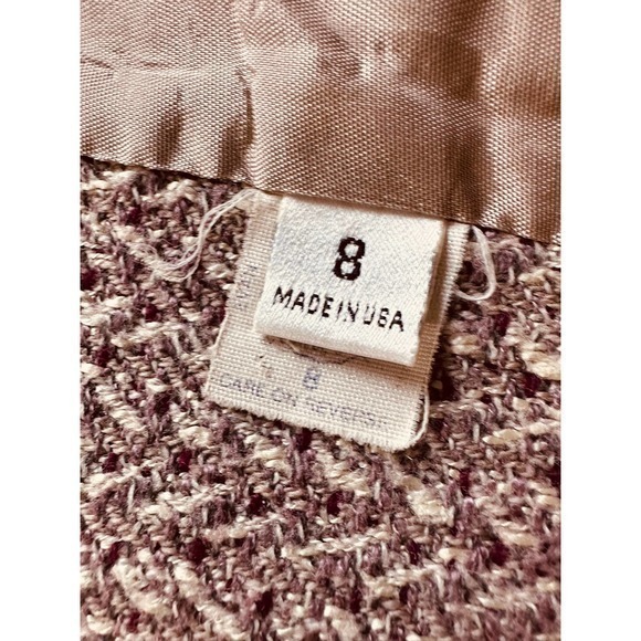 Vintage Evan Picone Tweed Long Sleeve Button Down Cardigan Sweater‎ Ivory Size 8 - Picture 6 of 7